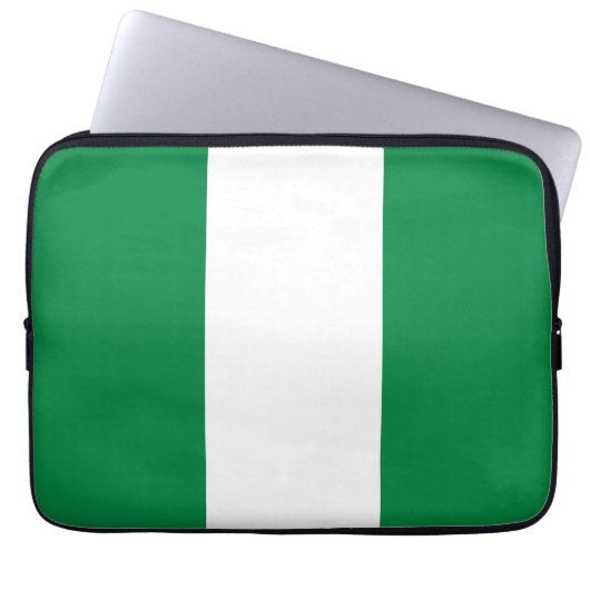 Nigeria-Flagge Laptopschutzhülle (Vorderseite)