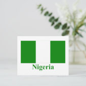 Nigeria-Flagge mit Namen Postkarte (Stehend Vorderseite)