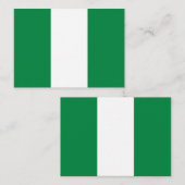 Nigeria-Flagge Mitteilungskarte (Vorne/Hinten)