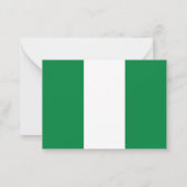 Nigeria-Flagge Mitteilungskarte (Rückseite)