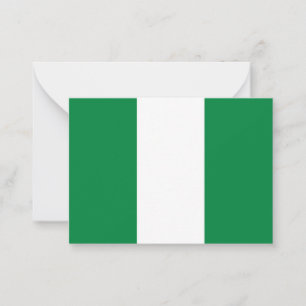 Nigeria-Flagge Mitteilungskarte