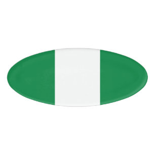 Nigeria-Flagge Namenschild