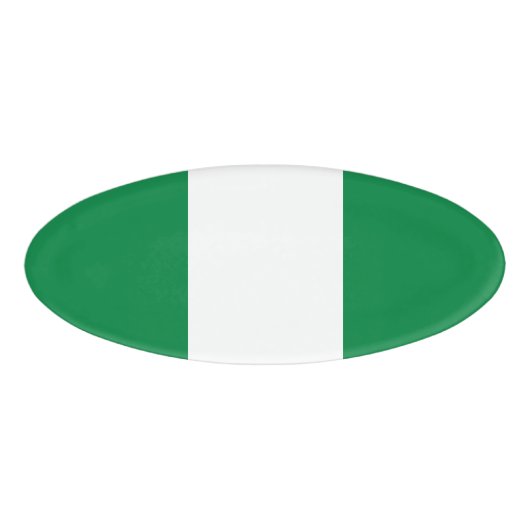 Nigeria-Flagge Namenschild (Vorderseite)