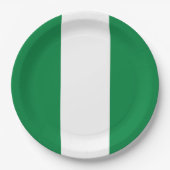 Nigeria-Flagge Pappteller (Vorderseite)