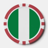 Nigeria-Flagge Pokerchips (Vorderseite)