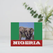 Nigeria-Flagge Postkarte (Stehend Vorderseite)