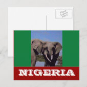 Nigeria-Flagge Postkarte (Vorne/Hinten)