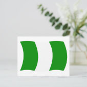 Nigeria-Flagge-Postkarte Postkarte (Stehend Vorderseite)