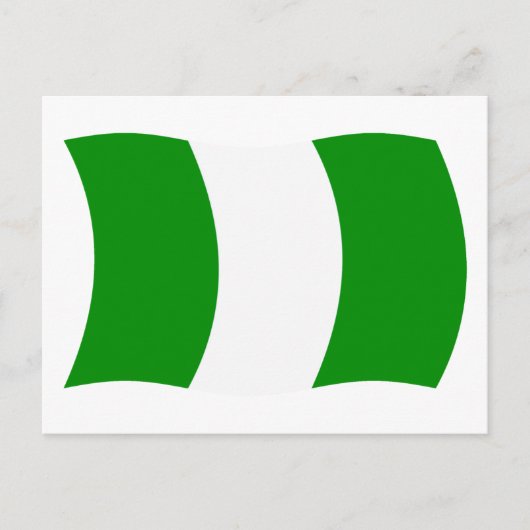 Nigeria-Flagge-Postkarte Postkarte (Vorderseite)