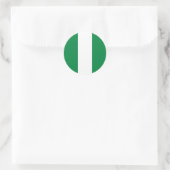 Nigeria-Flagge Runder Aufkleber (Tasche)