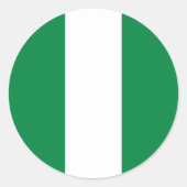Nigeria-Flagge Runder Aufkleber (Vorderseite)