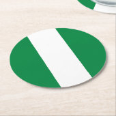Nigeria-Flagge Runder Pappuntersetzer (Angewinkelt)