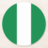 Nigeria-Flagge Runder Pappuntersetzer (Vorderseite)
