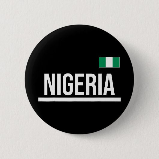 Nigeria-Flagge-Sporttrikot Button (Vorderseite)
