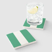 Nigeria-Flagge Steinuntersetzer (Seitenansicht)
