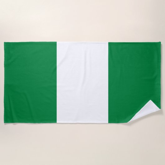 Nigeria-Flagge Strandtuch (Vorderseite)