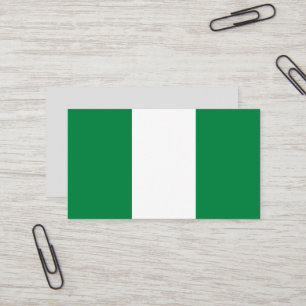 Nigeria-Flagge Visitenkarte