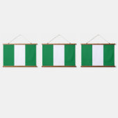 Nigeria-Flagge Wandteppich Mit Holzrahmen (Dreifach)