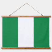 Nigeria-Flagge Wandteppich Mit Holzrahmen (Vorderseite 2)