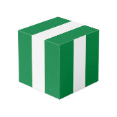 Nigeria-Flagge Würfel (Rückseite Schrägansicht)