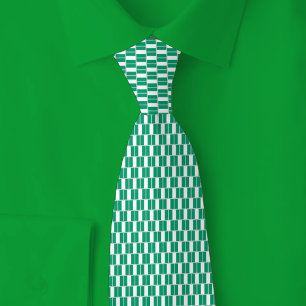 Nigeria-Flagge-Ziegelmuster Krawatte