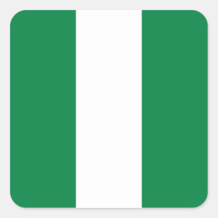 Nigeria-Flaggen-Aufkleber Quadratischer Aufkleber