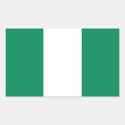 Nigeria-Flaggen-Aufkleber Rechteckiger Aufkleber (Vorderseite)