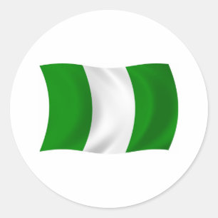 Nigeria-Flaggen-Aufkleber Runder Aufkleber