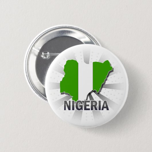 Nigeria-Flaggen-Karte 2,0 Button (Vorne & Hinten)