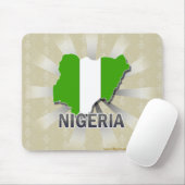 Nigeria-Flaggen-Karte 2,0 Mousepad (Mit Mouse)