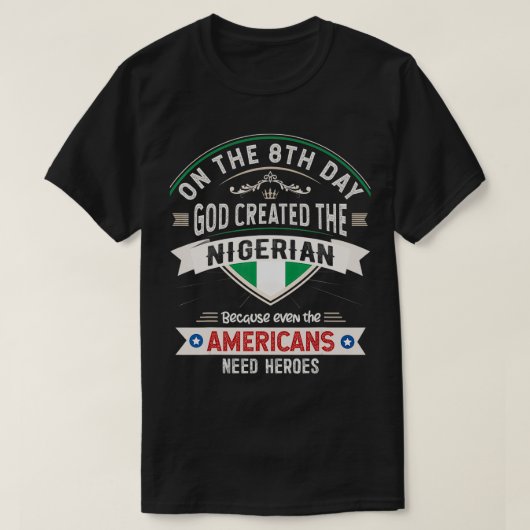 Nigeria Flaggen-Souvenirs für Nigerianer Männer un T-Shirt (Design vorne)