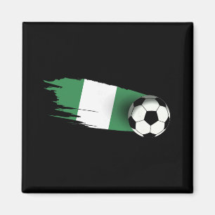 Nigeria Flaggen Trikot Nigerianische Fußballmannsc Magnet