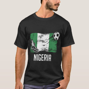 Nigeria Flaggen Trikot Nigerianische Fußballmannsc T-Shirt