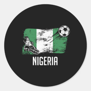 Nigeria-Flaggen-Trikot Nigerianisches Fußballteam Runder Aufkleber