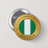 Nigeria-Flaggenabzeichen Button (Vorne & Hinten)