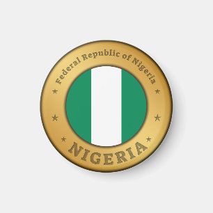 Nigeria-Flaggenabzeichen Magnet