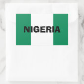 Nigeria* Flaggenaufkleber Rechteckiger Aufkleber (Tasche)