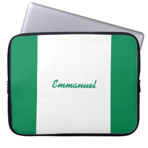 Nigeria-Flaggenhülse Laptopschutzhülle