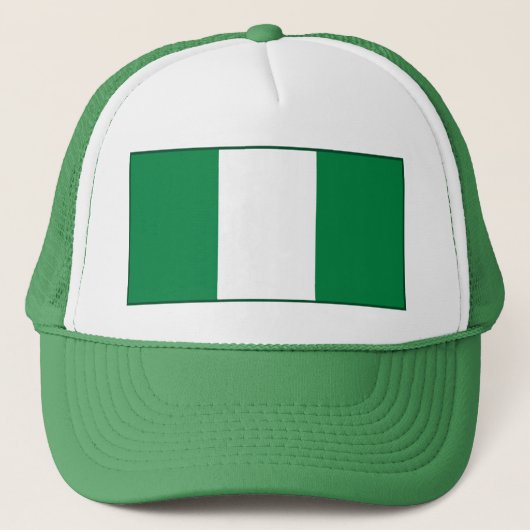 Nigeria-Flaggenhut Truckerkappe (Vorderseite)