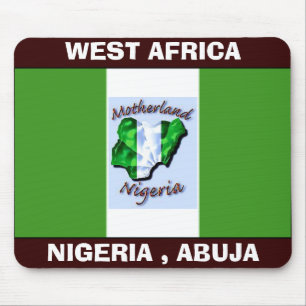 Nigeria-Flaggenkopie, NIGERIA kopieren HEUTE, Mousepad
