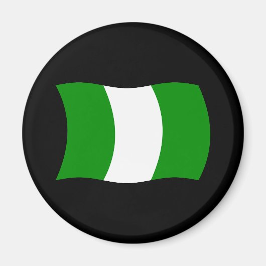 Nigeria Flaggenmagnet Magnet (Vorne)