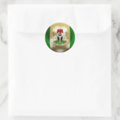 Nigeria Football Runder Aufkleber (Tasche)