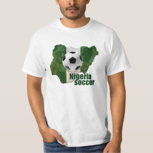 Nigeria-Fußballkultur Karte von Nigeria-Geschenke T-Shirt