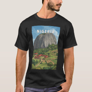 Nigeria Illustration Reise Kunst Vintage T-Shirt