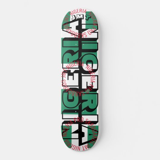 NIGERIA JMT NIGERIA 8 1/4" Skateboarddecke Skateboard (Vorderseite)
