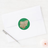Nigeria-Karten-Aufkleber Runder Aufkleber (Umschlag)