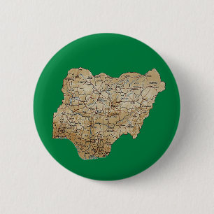 Nigeria-Karten-Knopf Button