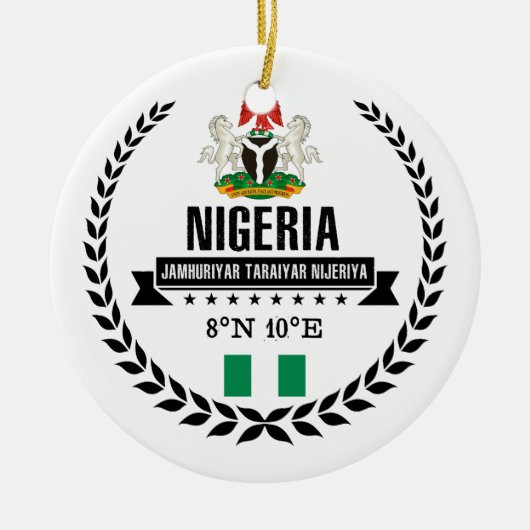 Nigeria Keramik Ornament (Vorne)