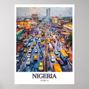 Nigeria Kunstprint - Lagos Poster - Nigerianische