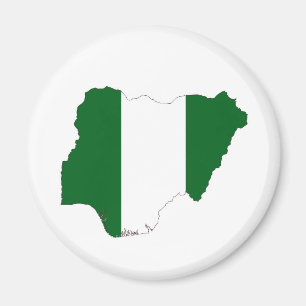 Nigeria-Landesflaggekarten-Formsymbol Magnet